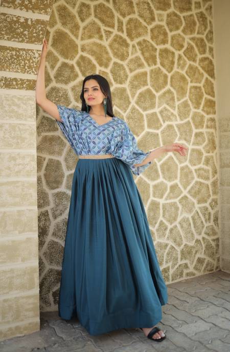  KA-1027 Chinnon With Sequins & Position Print Work Designer Readymade Gown Catalog